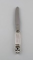Georg Jensen Acorn lunch knife in sterling silver and stainless steel. 
