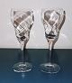 Pair of Xanadu white wine glasses from Holmegaard by Arje Greigst