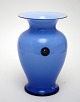 Vase blå, Amfora, Holmegaard