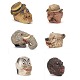 Aabenraa Antikvitetshandel præsenterer: Sæt på seks dekorative masker i fuld størrelse fra italiensk ...