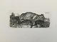 Radering af Johannes Vilhelm Zillen 1859 - En hund ...