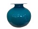 Antik K præsenterer: HolmegaardStor, rund blå Carnaby vase