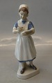 Nurse in blue and white 20 cm German porcelain crossed scissor or sword