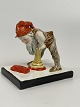 Antique letter weight in the form of a figure with 
a pixie / gnome from Villeroy & Boch, Dresden, 
circa 1900