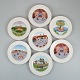 Villeroy & Boch Naif dinner plates in porcelain. A set of seven dinner plates 
decorated with naivist motifs.