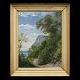 Aabenraa Antikvitetshandel præsenterer: C. F. Aagaard maleri. Carl Frederik Aagaard, 1833-95, olie på lærred. ...