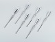 KAJ FRANCK "SCANDIA" for Hackman, Finland, set of six stainless steel seafood 
cutlery.
