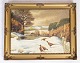 Maleri, landskab med sne, 1930, 37,5x47
Flot stand
