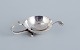 Georg Jensen Art Deco salt cellar with matching salt spoon in sterling silver.