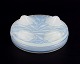 Verlys, France. A covered bowl in art glass. Art Deco opaline glass with a 
bluish tint.