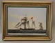 Klosterkælderen præsenterer: Bing & Grøndahl porcelænsbillede i guldramme B&G Danske Skibsportrætter Jakob ...