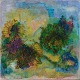 Danish artist. Mixed media on canvas. Abstract composition.