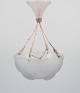 L'Art 
præsenterer: 
René 
Lalique, 
"Dahlias" 
Loftslampe/ampel 
med tilhørende 
baldakin.