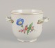 Meissen, Germany.
Planter pot with two leaf-shaped handles.