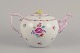 Herend, large porcelain teapot. Lid with flower bud.
Hand-painted with polychrome floral motifs.