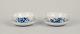 Meissen, Germany.
Two pairs of bouillon cups in blue-painted porcelain.