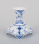 Royal Copenhagen Blue Fluted Half Lace, low candlestick.