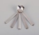 Georg Jensen Pyramid.
Five demitasse spoons in sterling silver.