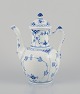 Royal Copenhagen Blue Fluted Half Lace, hand-painted coffee pot.