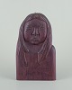 Grønlandica, trærelief af grønlandsk kvinde.
Grønlandsk kunsthåndværk. Snittet i hånden.