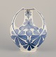 Alf Wallander for Rörstrand. Art Nouveau vase in faience with double handles.