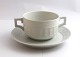 Royal Copenhagen. Fan with white border. Bouillon cup with saucer. Model 11565. 
Diameter 10 cm. (1 quality)