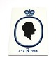 Royal Copenhagen. Plaquette med prins Richard. Mål 13*9 cm