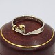 Georg Jensen; Torun ring in sterling silver with details in 18k gold No. 204A