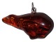 Amber pendant shaped as a polar bear