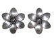 Danish silver
Flower ear clips from around 1940-1950
