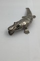 Alligator / 
Krokodille i 
sølv med 
bevægelige led