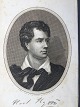 Ole Buus Larsen 
præsenterer: 
Kobberstik 
af Julius 
Magnus-Petersen 
- Portræt af 
Lord Byron.