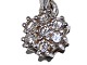 14 Carat white goldNecklace and pendant with diamonds