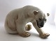 Bing & Grondahl. Porcelain figure. Sitting polar bear. Model 1857. Length 34 cm. 
Height 22 cm. (1 quality)