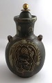 Royal Copenhagen. Stoneware. Vase. Model 2938 with bronze lid. Bode Willumsen. 
Height 25 cm. (1 quality)