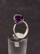 Bent Knudsen  sterling slv ring med ametyst