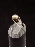 Sterling slv ring  med perle