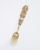 Christmas Fork - Gold Plated Sterling Silver - Mistletoe - Ole Hagen - Anton Michelsen - 1941Great condition