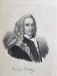 Ole Buus Larsen 
præsenterer: 
Litografi 
- Portræt af 
Baron Ludvig 
Holberg.