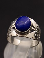 Sterling slv ring  med lapis lazuli