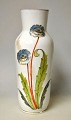 Vase, opalhvidt 
glas med 
dekoration, 
Fyns Glasværk, 
ca. ...