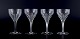 L'Art presents: 
Glimma, 
Sweden. A set 
of four red 
wine glasses in 
crystal.