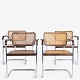 Fritz Hansen. 
FH 6107 - Sæt 
á fire armstole 
i stål, ...