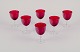 Monica Bratt for Reijmyre, Sweden.
A set of six ‘Rosemarie’ wine glasses.