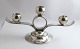 C. F. Heise. Sterling (925). 3-armet lysestage. Højde 12,5 cm. Længde 25 cm. 
Produceret 1938.