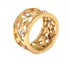 Ole Lynggaard Copenhagen 14kt gold ring with five diamonds. Width: 11mm. 
Ringsize: 54