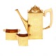 Aabenraa 
Antikvitetshandel 
präsentiert: 
Hans 
Hansen 
Kaffegeschirr 
aus 18kt Gold. 
Datiert 1958. H 
Kanne: 17cm. 
...