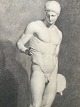 Ole Buus Larsen 
præsenterer: 
Akademitegning 
af Carl V. 
Meyer 1893 - 
Nøgen mand - 
Marmorskulptur 
- 
Diskoskasteren.