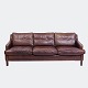 Leather sofa - Brown leather - 3 seater - Danish design - 1970sGreat condition