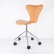 Syver Office Chair - Model 3117 - Patinated Natural Leather - Swivel Function - 
Arne Jacobsen - Fritz Hansen
